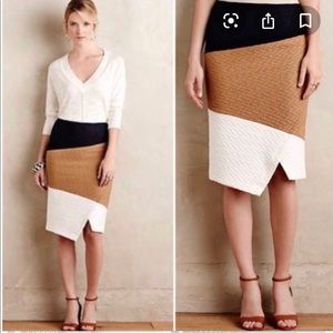 Anthropologie brand color block pencil skirt